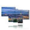 cuadros panoramicos de la ciudad de turin por la noche - version: 7 pannelli 171x102cm