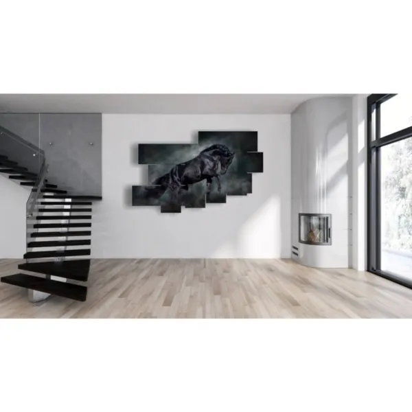 Drucke von schwarzem Pferd