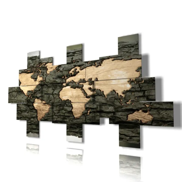 Modern world map prints