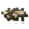 paintings modern world map in wood - version: 18 pannelli 286x153cm