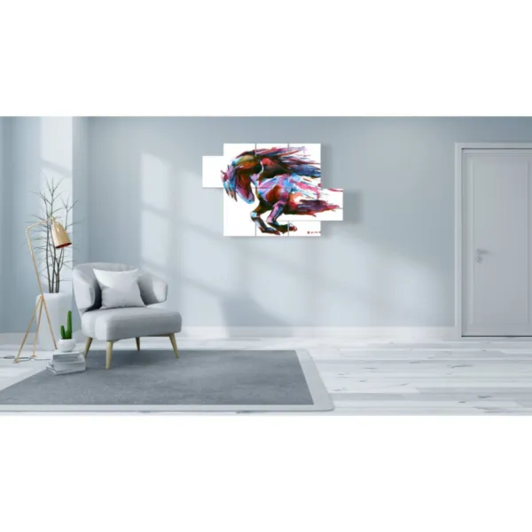 Tableaux avec des chevaux joyeux