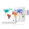 paintings world map in color - version: 7 pannelli 157x90cm
