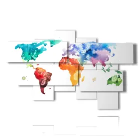 Carte du monde en mosaïque