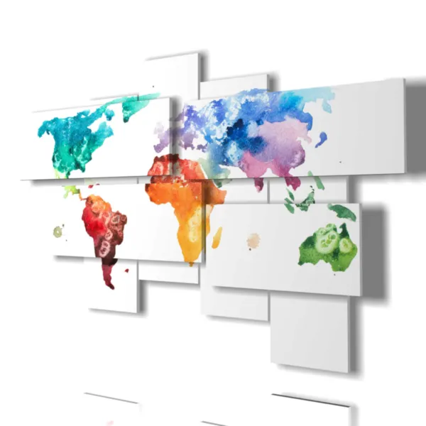quadri mappa mondo
