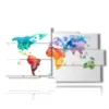 paintings world map in color - version: 10 pannelli 183x100cm