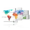 tableau du monde en couleurs - version: 8 pannelli 184x100cm
