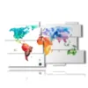 paintings world map in color - version: 11 pannelli 184x104cm
