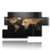 tableau mondial dore - version: 7 pannelli 157x90cm