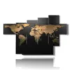 tableau mondial dore - version: 7 pannelli 173x108cm