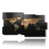 tableau mondial dore - version: 10 pannelli 183x100cm