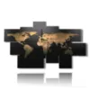tableau mondial dore - version: 9 pannelli 187x108cm
