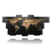tableau mondial dore - version: 12 pannelli 232x107cm