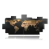 tableau mondial dore - version: 15 pannelli 250x112cm