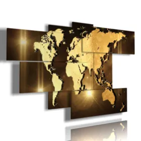 Modern world map drawings