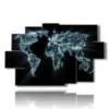 tableau avec photos du planisphere terrestre - version: 9 pannelli 171x108cm