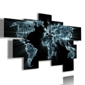 Frame with a world map photograph