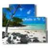 bilder landschaften meer mauritius und der verzauberte strand - version: 5 pannelli 102x93cm