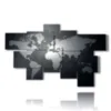 black and white world paintings - version: 8 pannelli 177x110cm