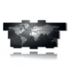 black and white world paintings - version: 12 pannelli 232x107cm