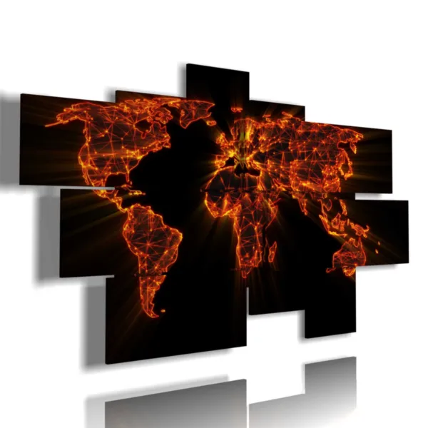 large square world map