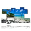tableaux paysages ile maurice mer et plage enchantee - version: 9 pannelli 187x110cm