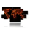 painting planisphere in the fire - version: 12 pannelli 206x119cm