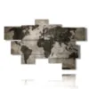Cuadros modulares mappamondo