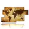 painting with brown world map artistic photos - version: 7 pannelli 157x90cm