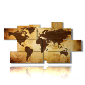 painting with brown world map artistic photos
