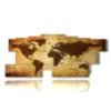 painting with brown world map artistic photos - version: 13 pannelli 239x101cm