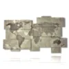 tableau monde gris antique - version: 11 pannelli 193x115cm