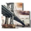 quadro ponte di brooklyn maestoso - version: 5 pannelli 102x93cm