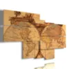 Cuadros mappamundo vintage en 3D