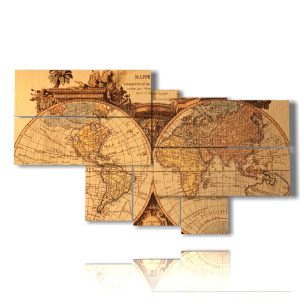Cuadros mappamundi vintage