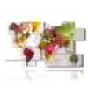 painting with geographic world map photos - version: 10 pannelli 186x105cm