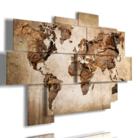 Paintings with a modern globe