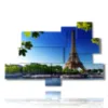 painting with eiffel tower print in spring - version: 9 pannelli 183x121cm