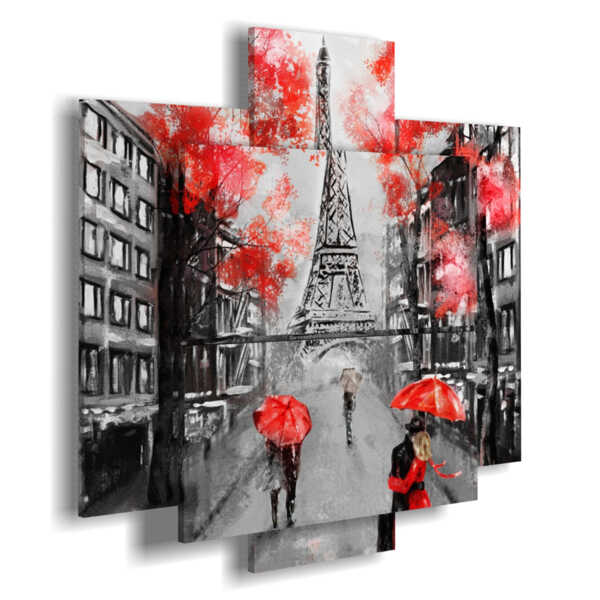 tableaux Paris sous la pluie de baisers