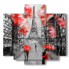 Gemälde Paris unter dem Regen