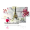 cuadro pintado paris bajo la lluvia romantica - version: 9 pannelli 171x108cm