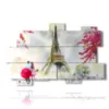 quadro dipinto parigi sotto la pioggia romantica - version: 11 pannelli 182x115cm