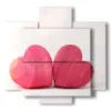 tableaux abstraits avec de petits coeurs - version: 5 pannelli 89x85cm