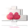 Cuadros abstractos con corazones