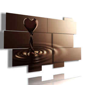 tableau avec coeur en chocolat