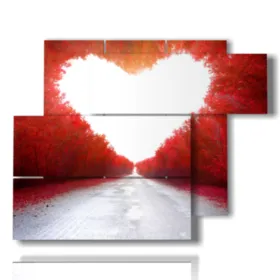 heart-shaped paintings