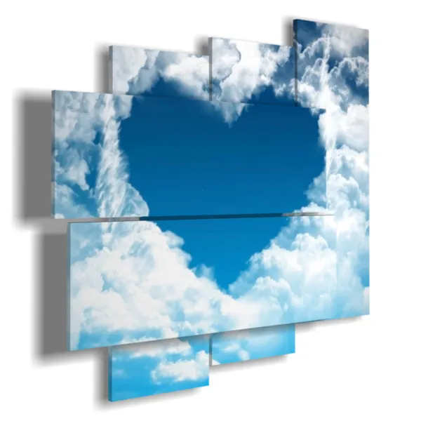 quadri con cuore nei nuvole