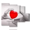 paintings with heart of passage - version: 5 pannelli 104x90cm