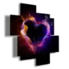 fire-hearted heart-shaped paintings