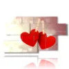 paintings hanging hearts - version: 7 pannelli 157x90cm