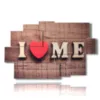 paintings with heart lettering - version: 9 pannelli 171x108cm